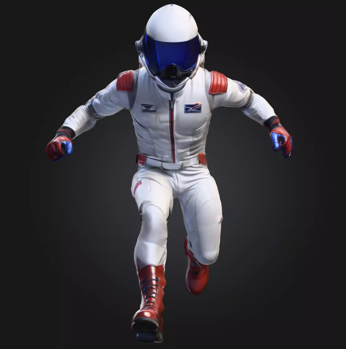 Futuristic Racing Pilot 3D Model High Detail 3D model_0