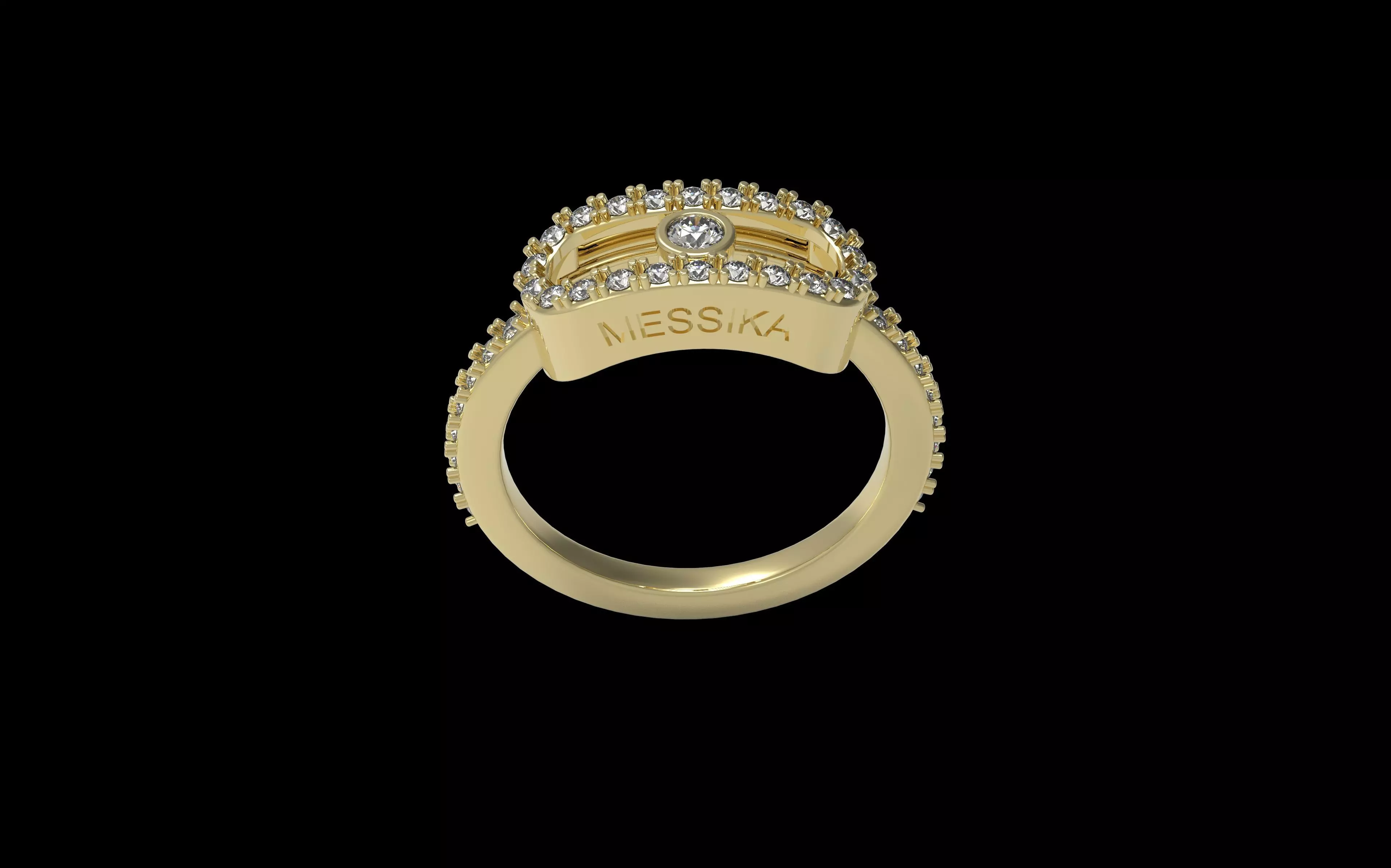 Messika Move Paved Ring 3D print model_0