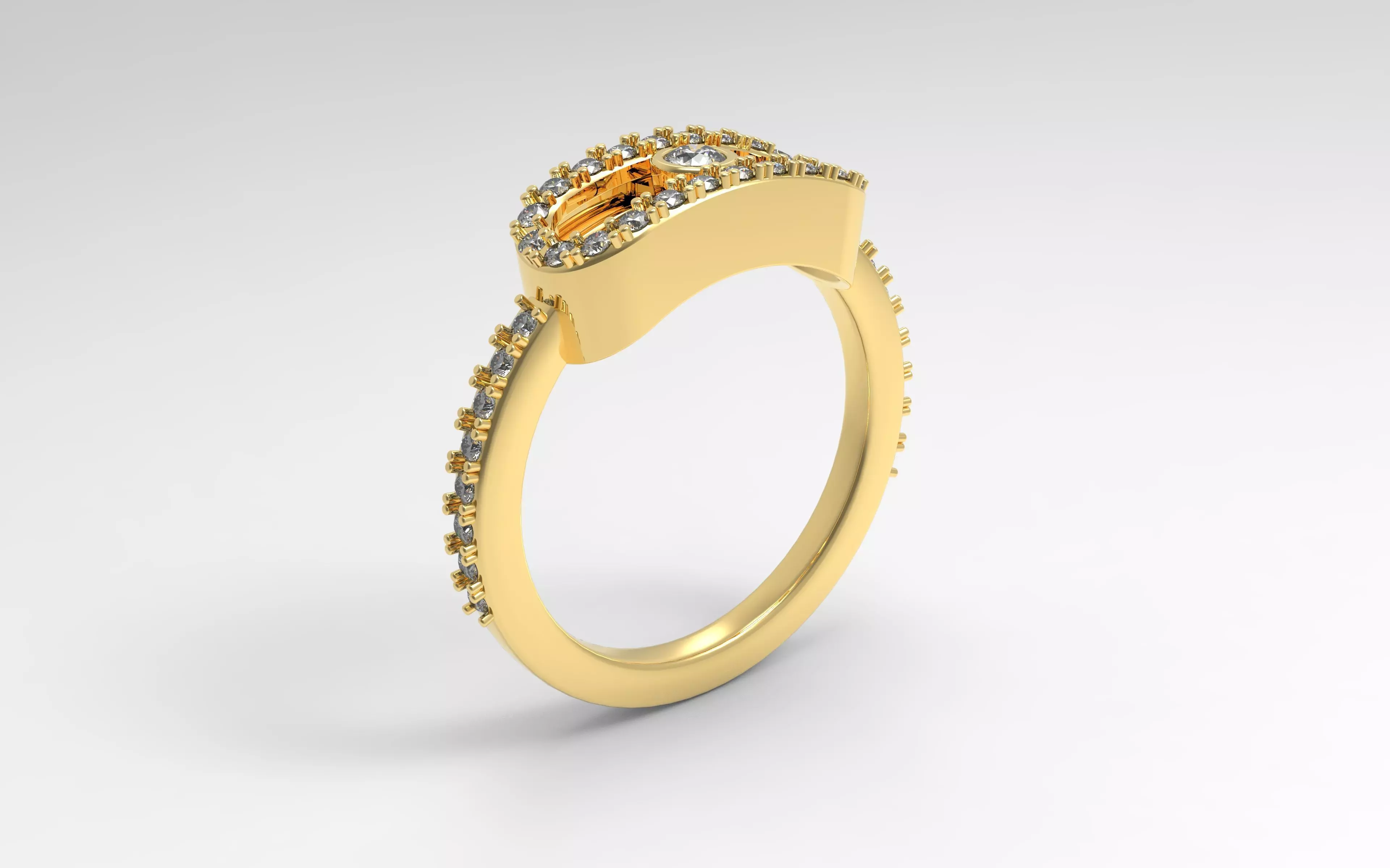 Messika Move Paved Ring 3D print model_2