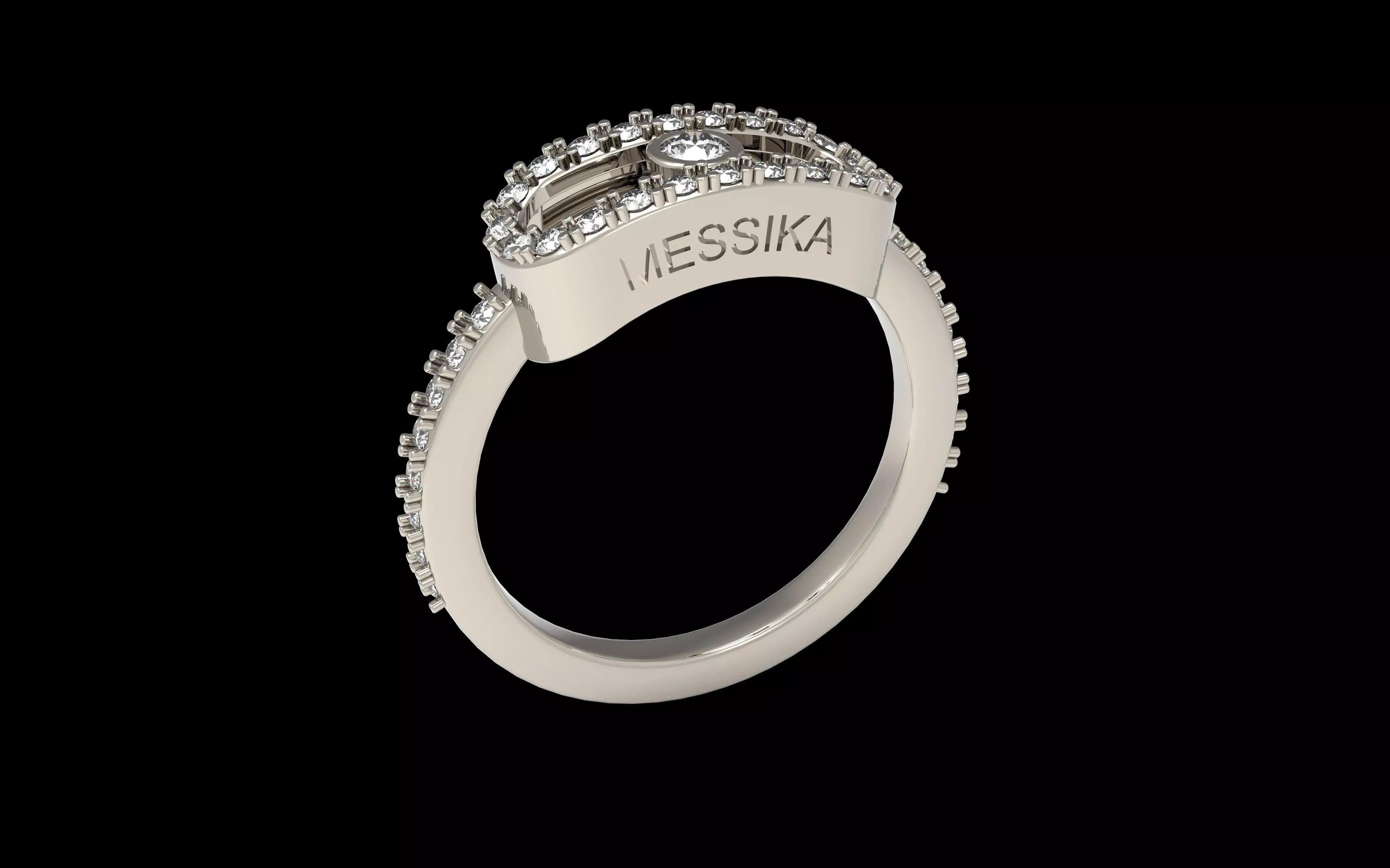 Messika Move Paved Ring 3D print model_1