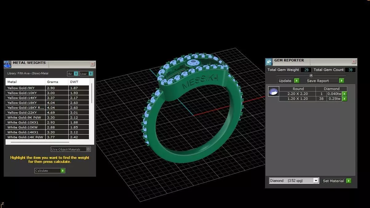 Messika Move Paved Ring 3D print model_7