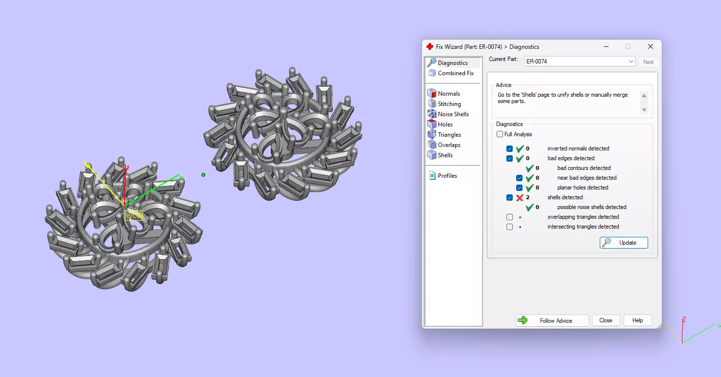 Sunburst Baguette Diamond Stud Earrings With Floral Style 3D print model_13