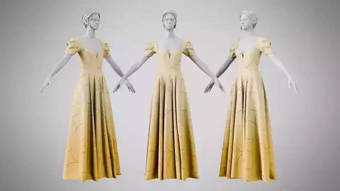 Dress 07 Caramel With Design