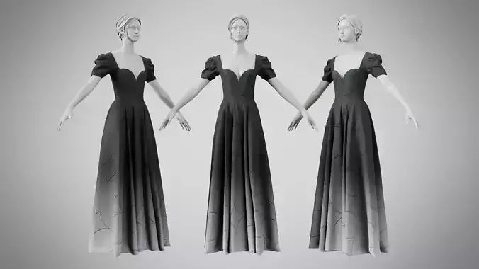 Dress 07 Charleston Green With Design