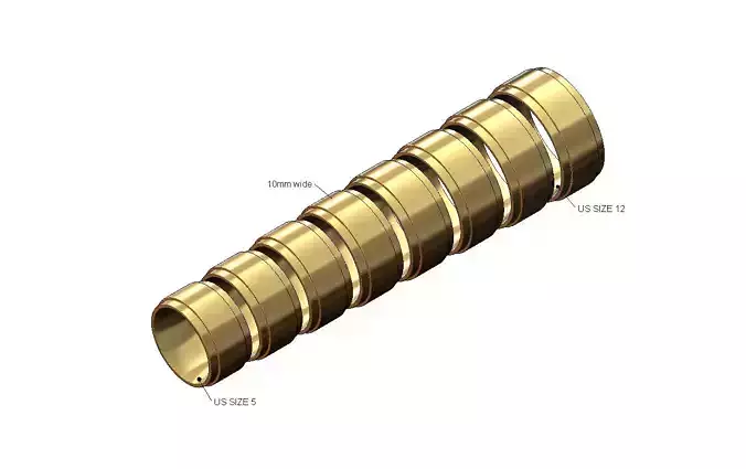 10mm wide flat stepped comfort fit wedding band US sizes 5to12