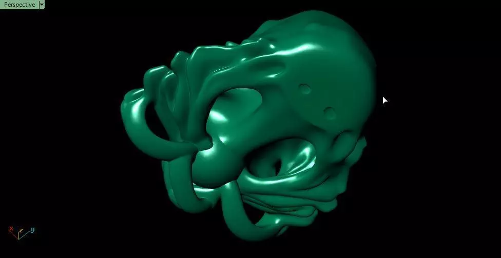 Screaming nightmare face 3D print model_2