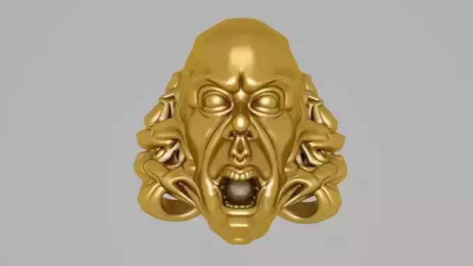 Screaming nightmare face 3D print model
