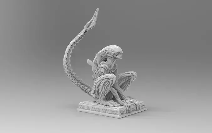 Xenomorph Observer Sculpture 3D print model