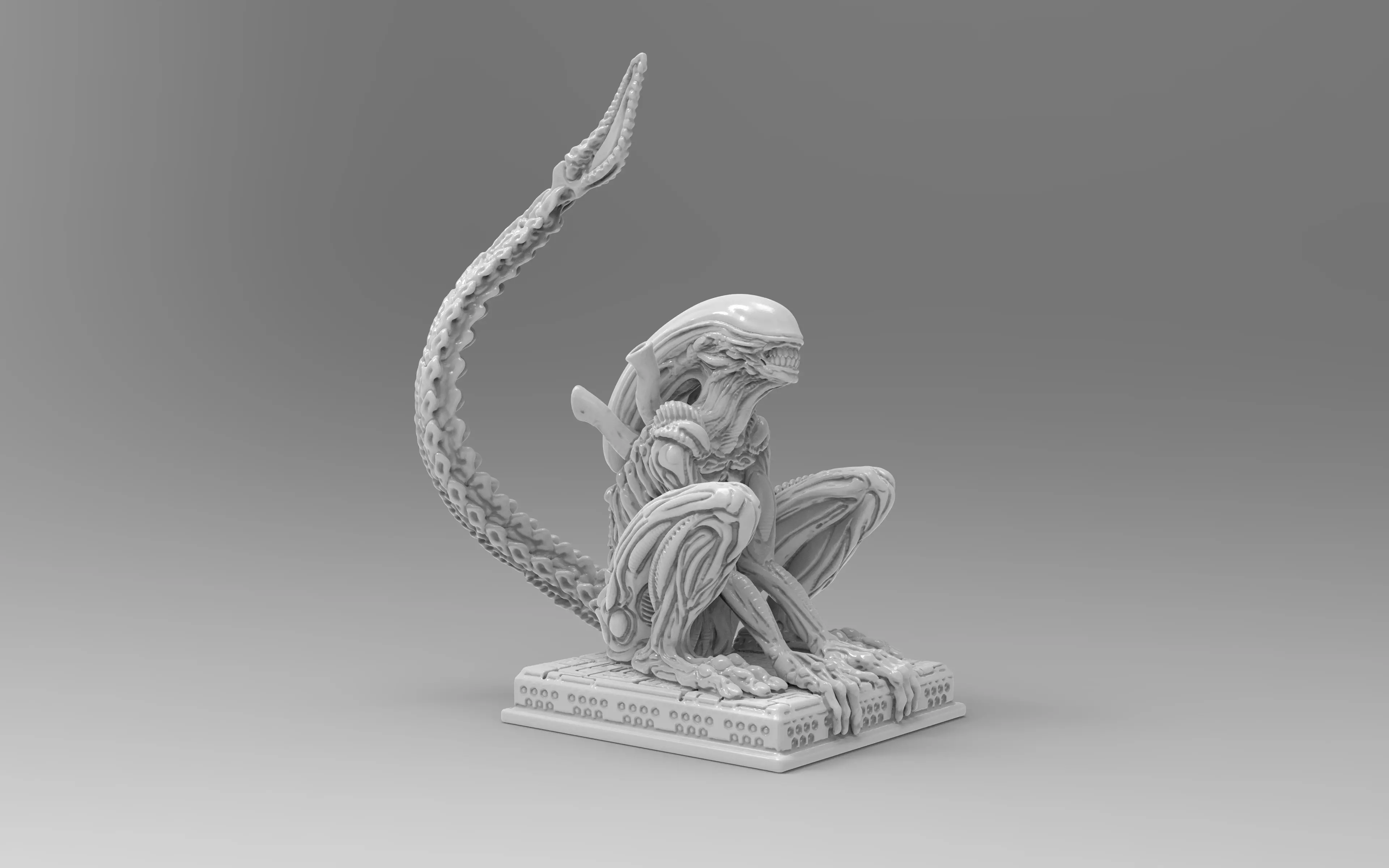 Xenomorph Observer Sculpture 3D print model_0