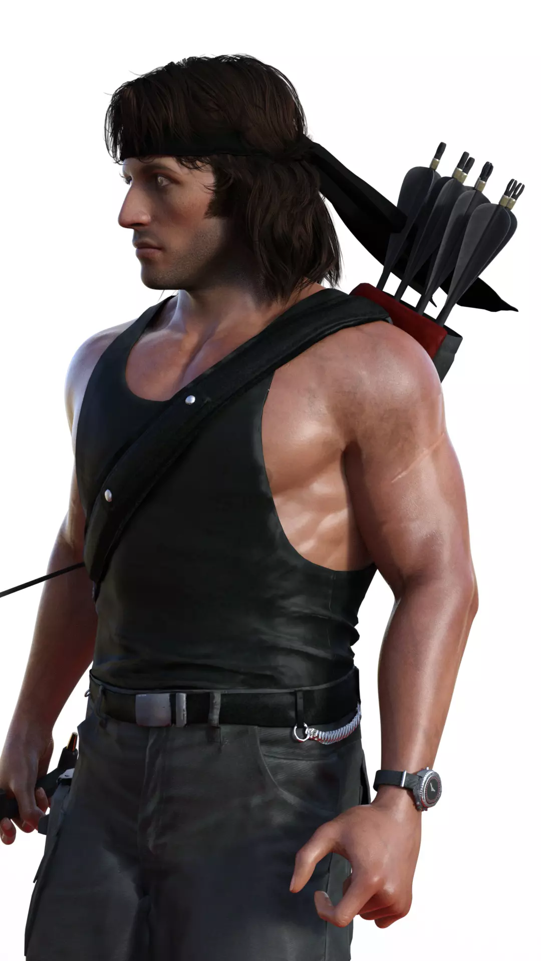 John Rambo The Veteran the Bow and the Survival Blade 3D print model_0