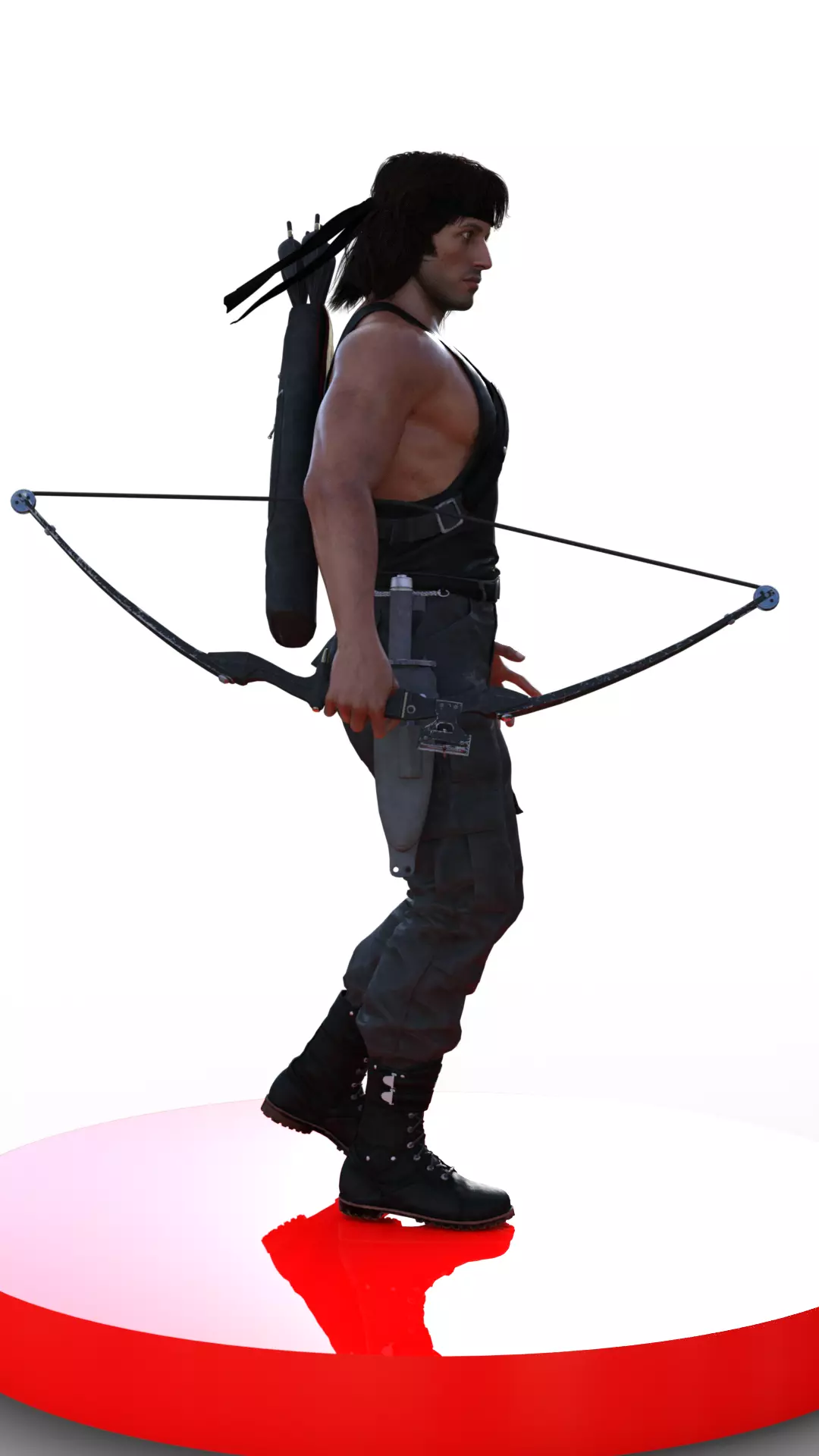 John Rambo The Veteran the Bow and the Survival Blade 3D print model_4