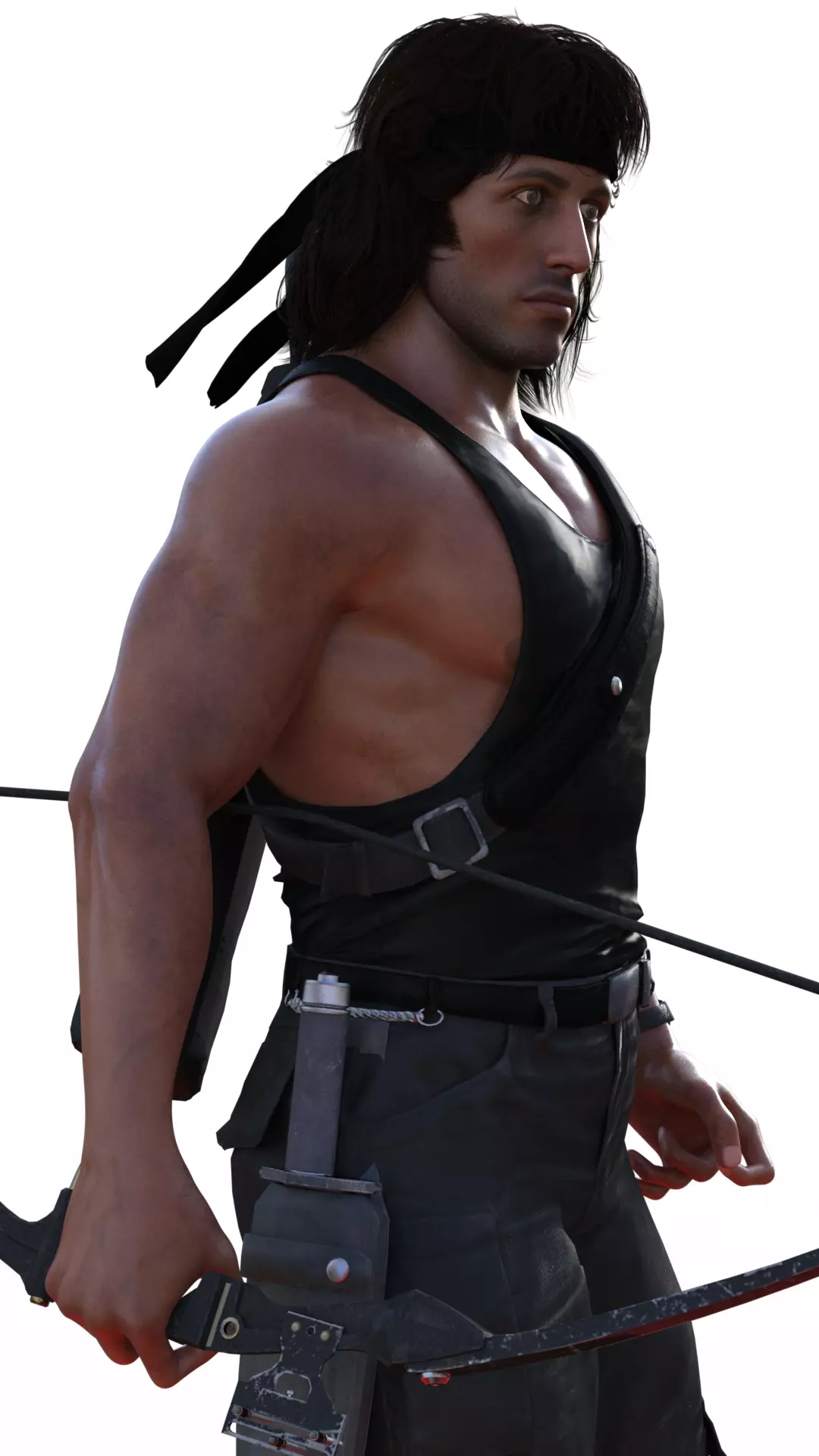 John Rambo The Veteran the Bow and the Survival Blade 3D print model_1