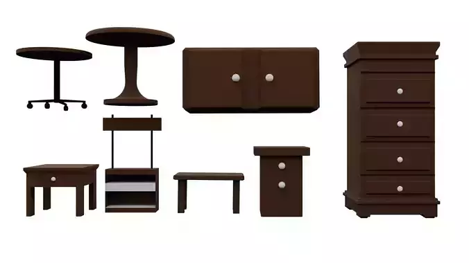 Old Vintage Furniture Pack 01