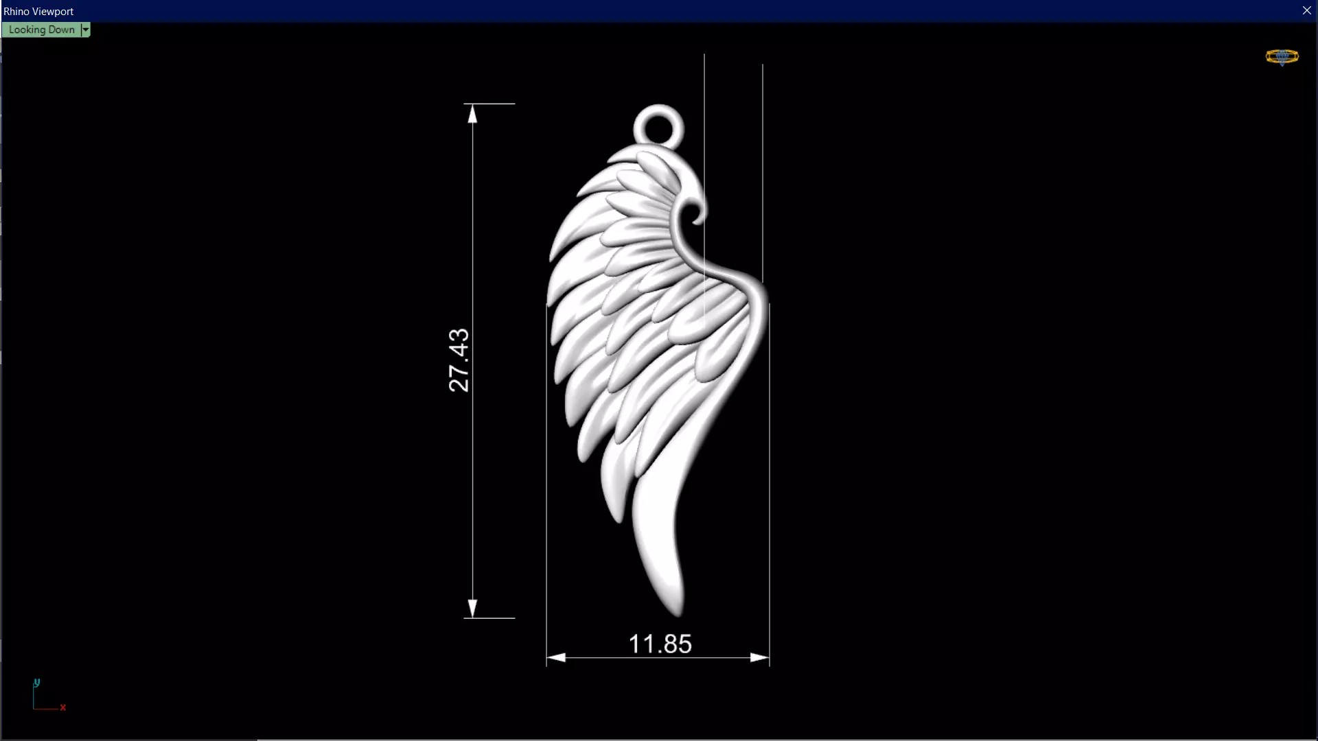 Necklace Angel Wing 3D print model_2