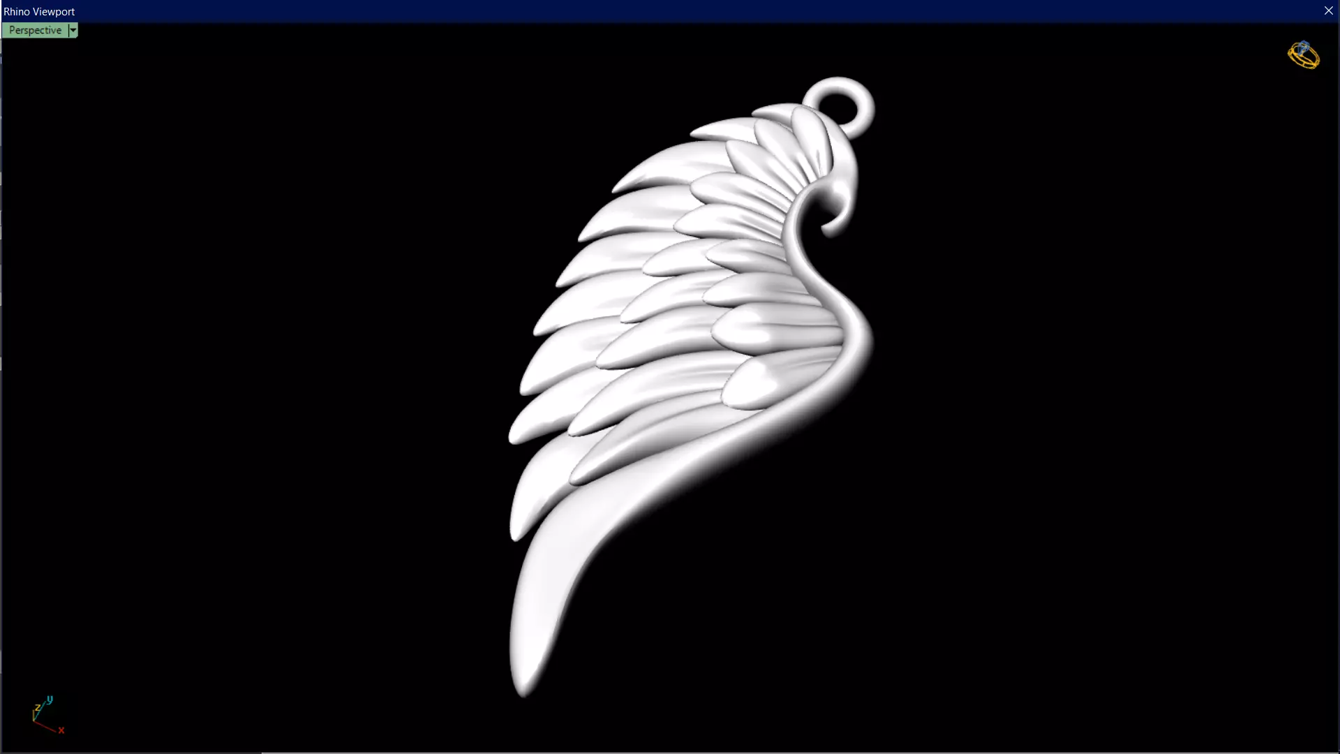 Necklace Angel Wing 3D print model_4