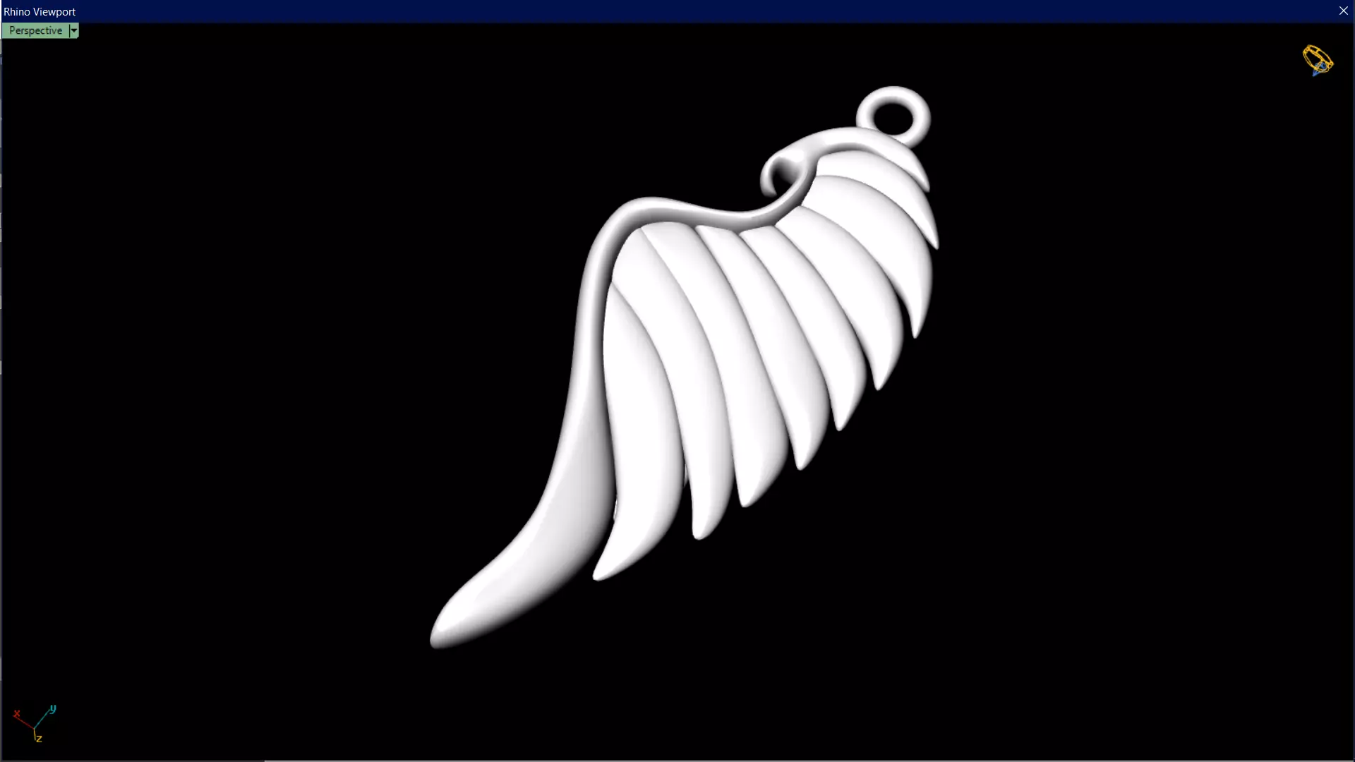 Necklace Angel Wing 3D print model_5