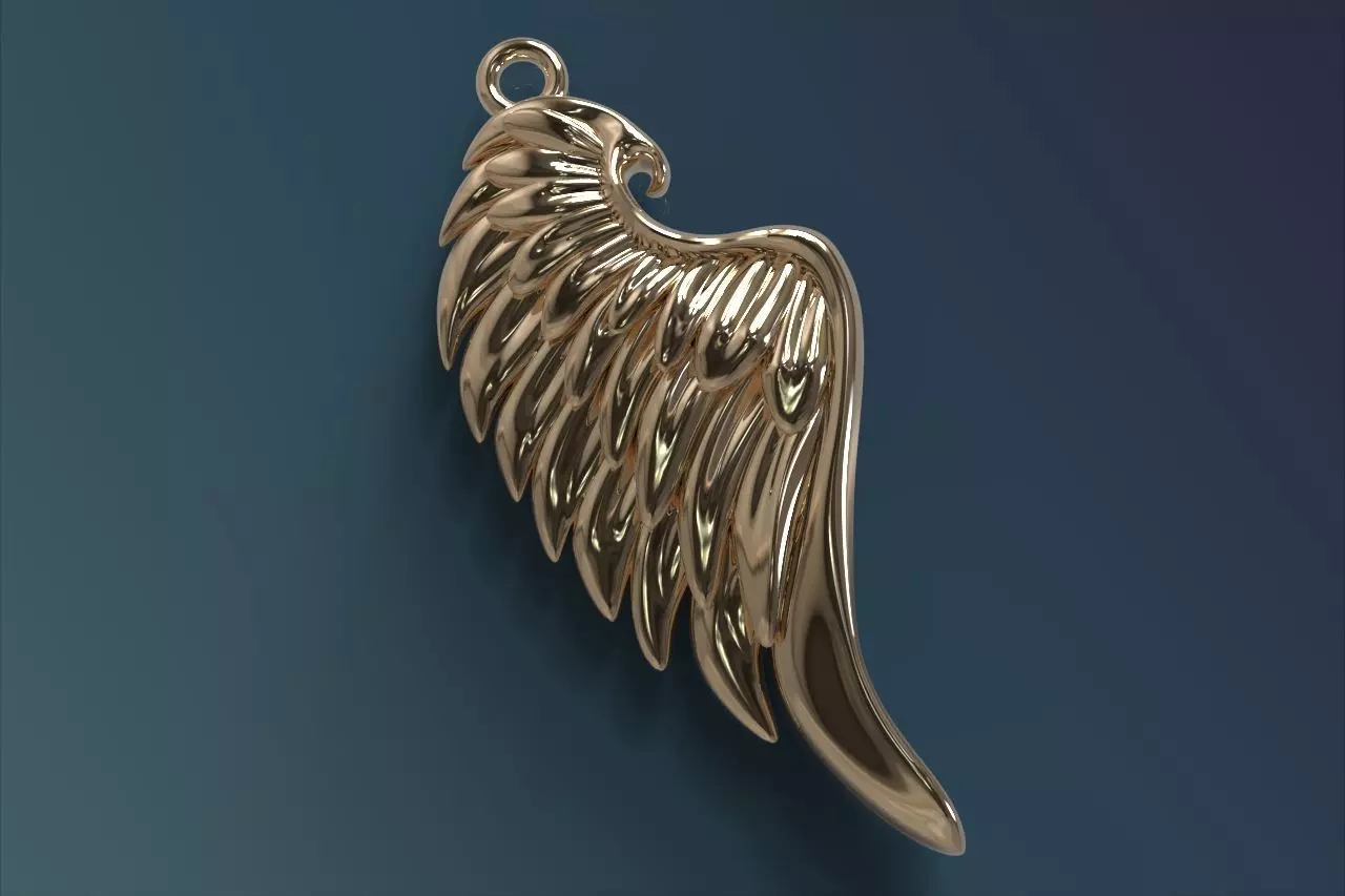 Necklace Angel Wing 3D print model_0
