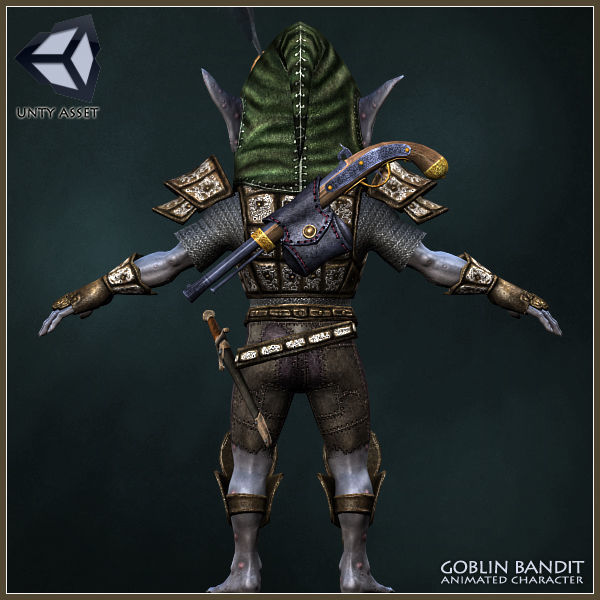 Goblin Bandit Low-poly 3D model_4