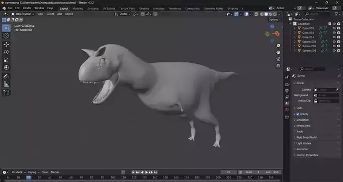 carnotarus 3d model realistic