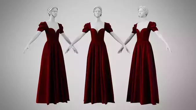 Dress 07 Burgundy Velvet