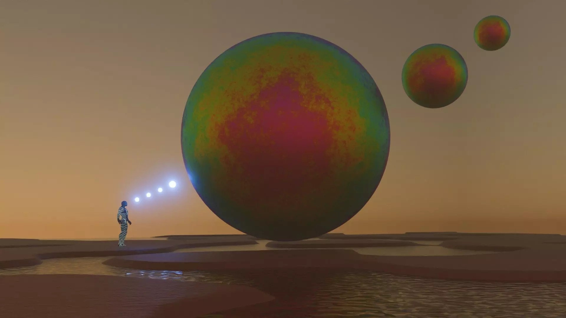 Sci-Fi Surreal Sunset 3D model_7