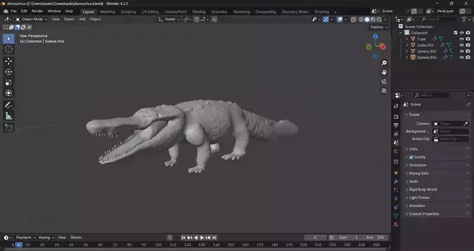 dinosuchus 3d model realistic