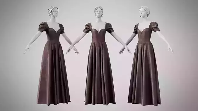 Dress 07 Grey Velvet