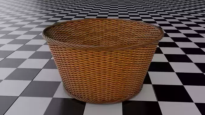 Wicker Basket 3D model