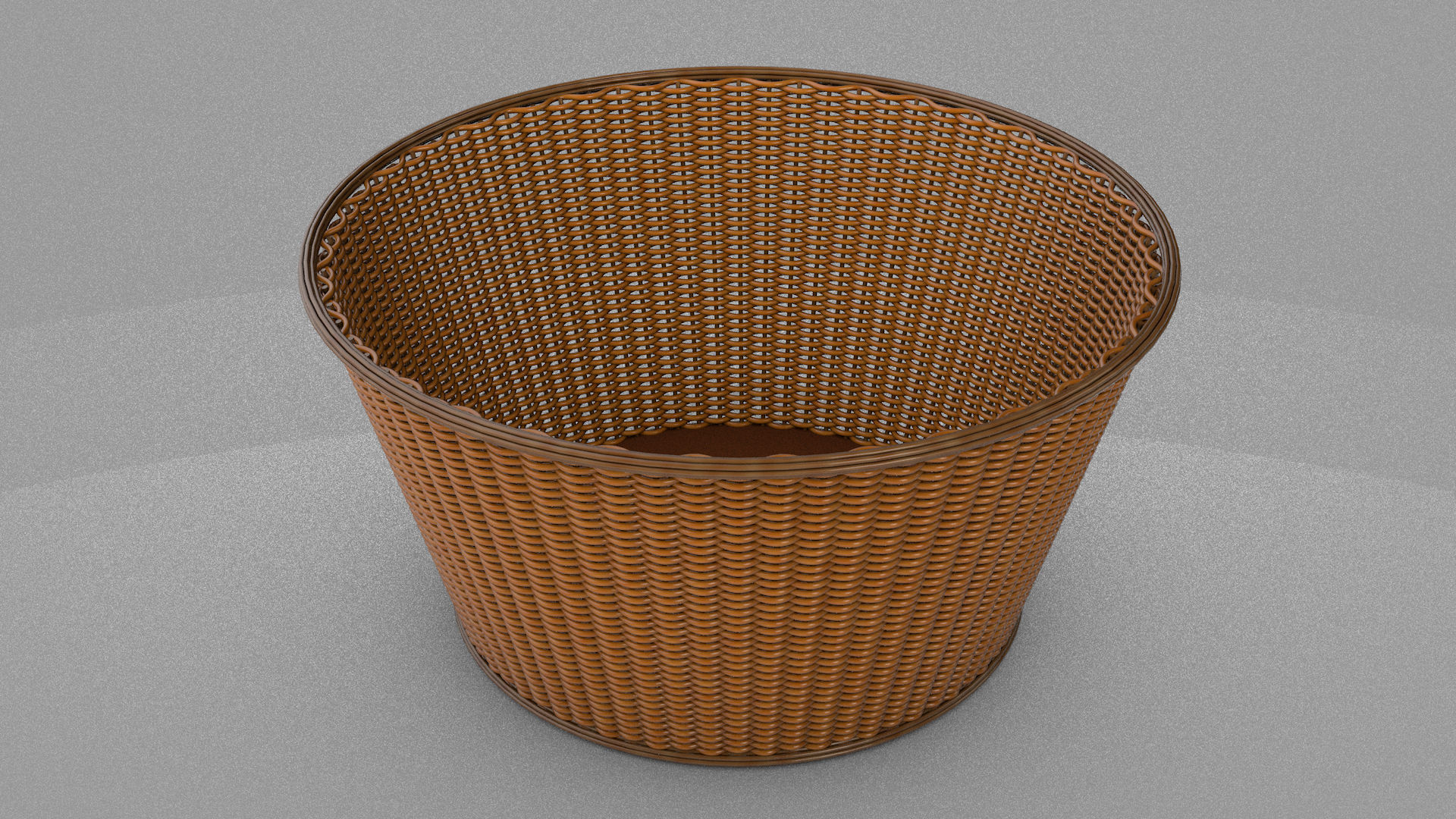 Wicker Basket 3D model_2