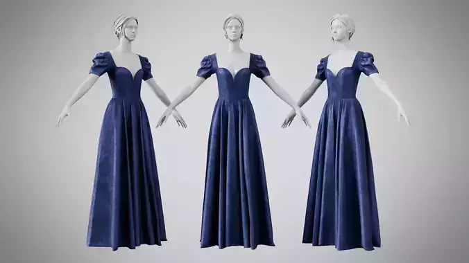 Dress 07 Midnight Blue Velvet