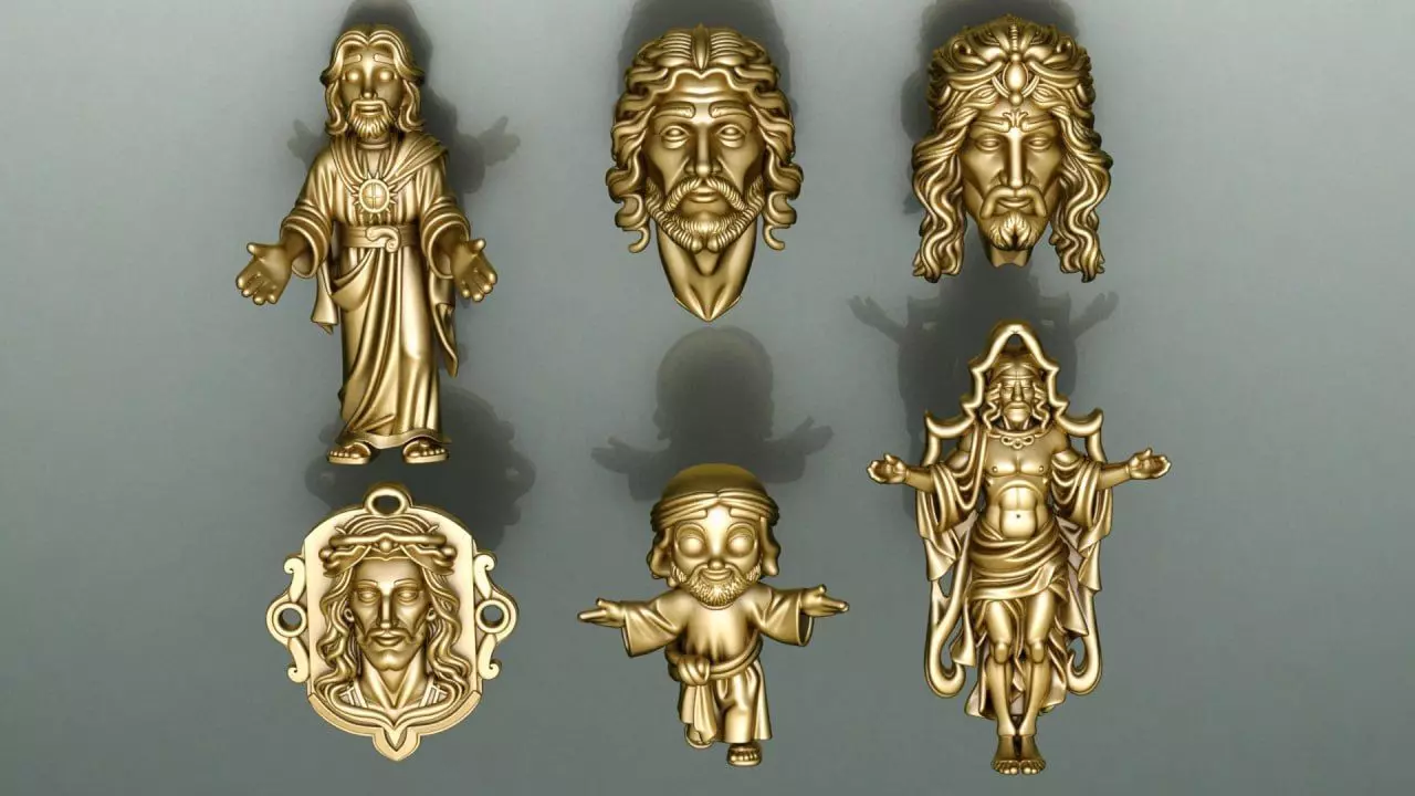 Jesus with styles 3D print model_0