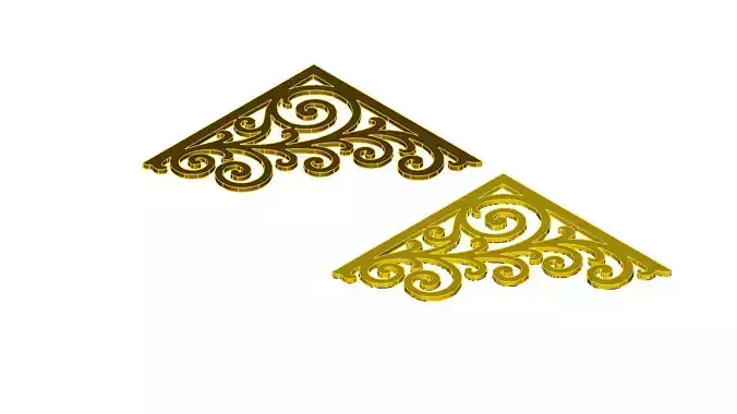 Ornate Filigree Corner Pendant Art