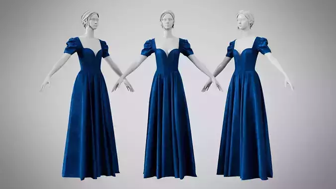 Dress 07 Sapphire Velvet