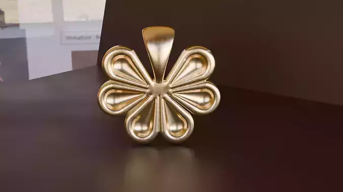 3d Clover Flower Ornament  pendant