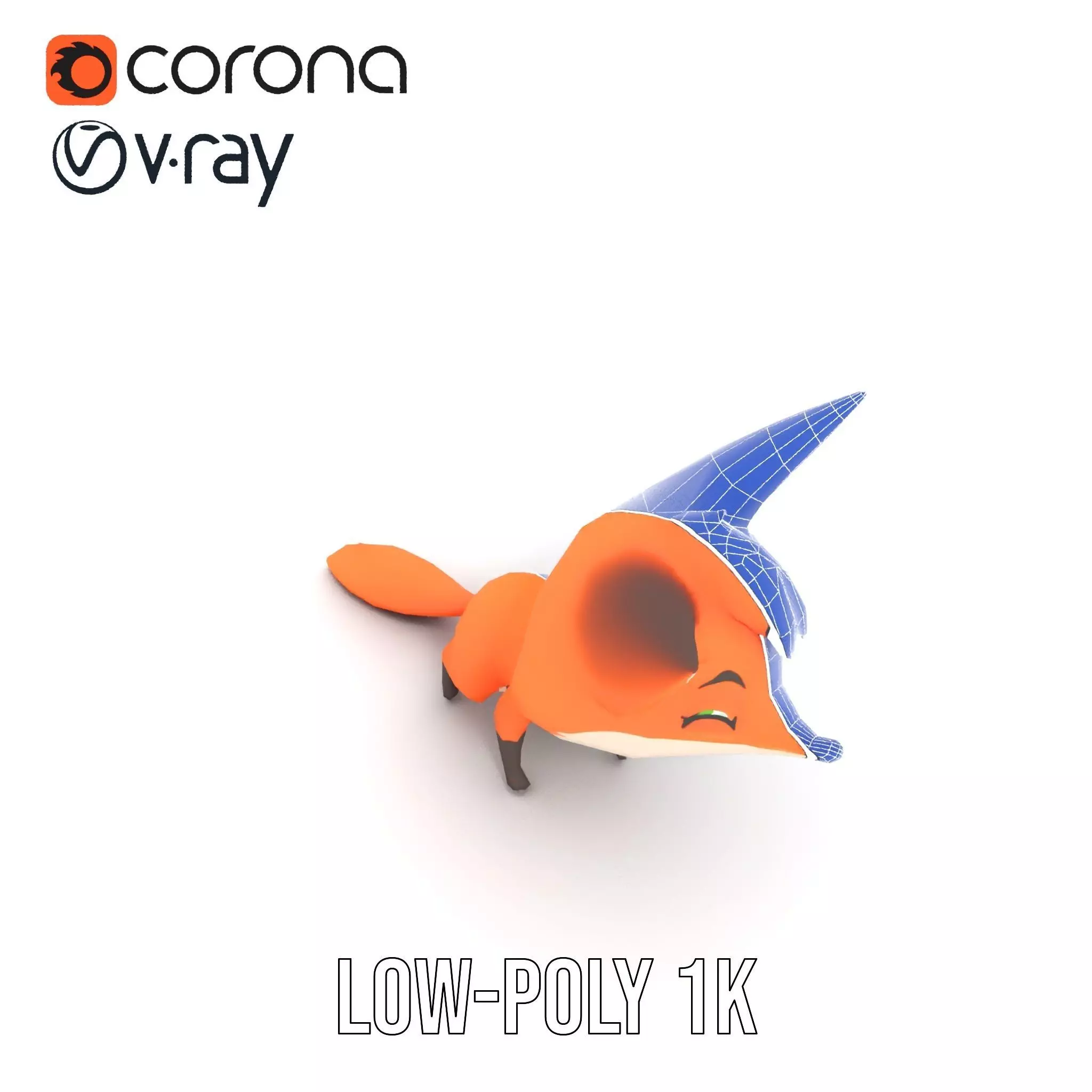 Charming Fox Cartoon model pack Low-poly 3D model_31