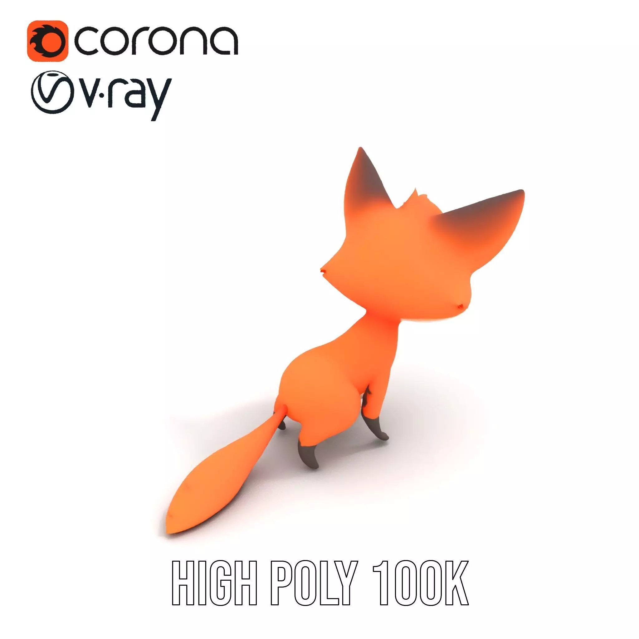 Charming Fox Cartoon model pack Low-poly 3D model_17