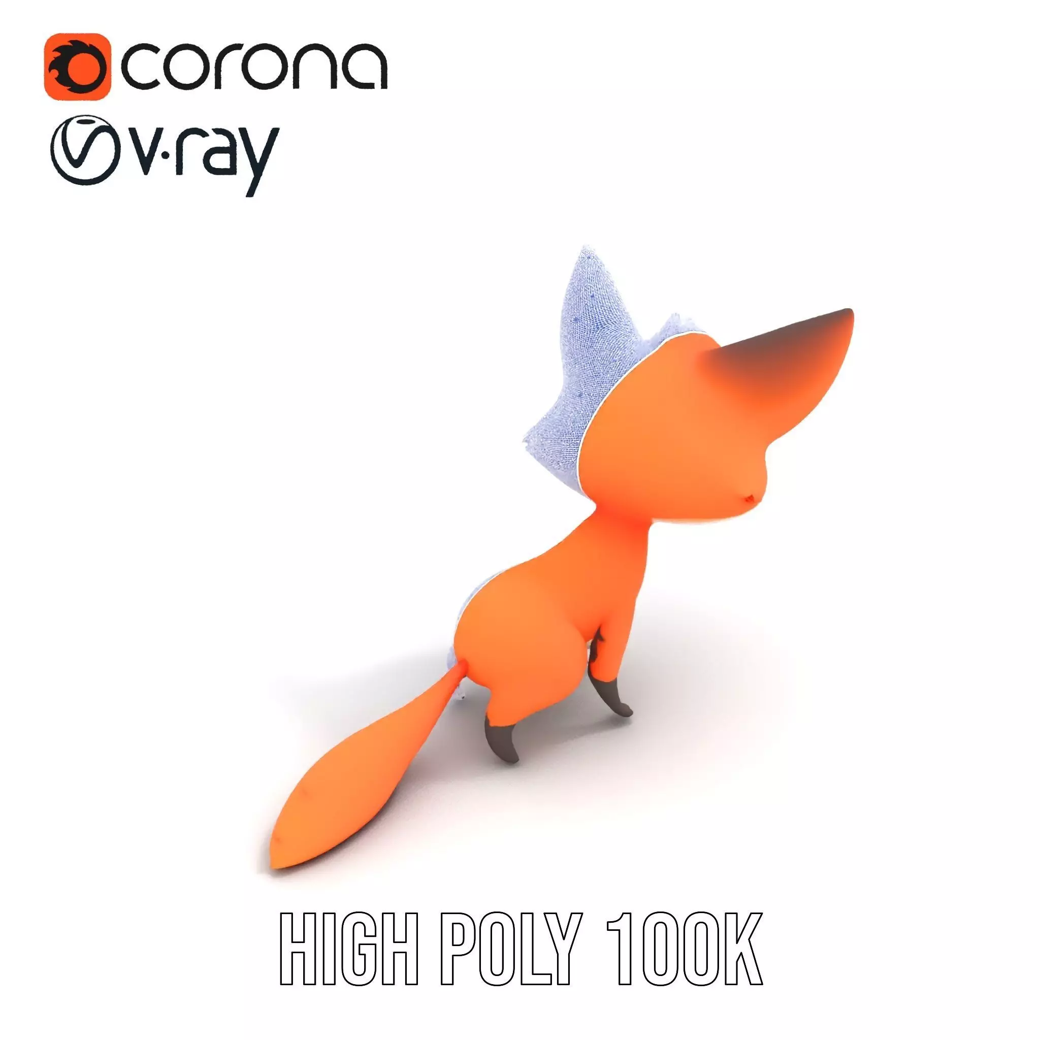 Charming Fox Cartoon model pack Low-poly 3D model_23