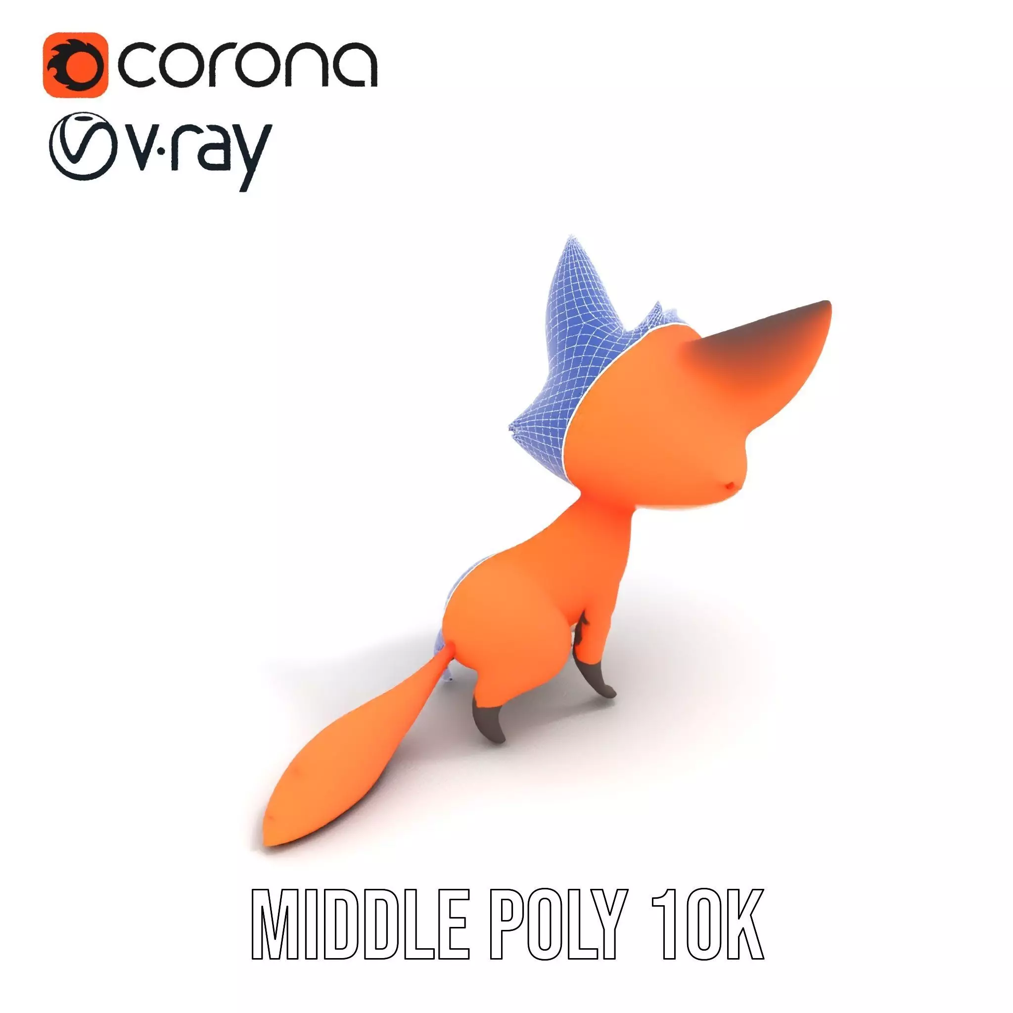 Charming Fox Cartoon model pack Low-poly 3D model_11