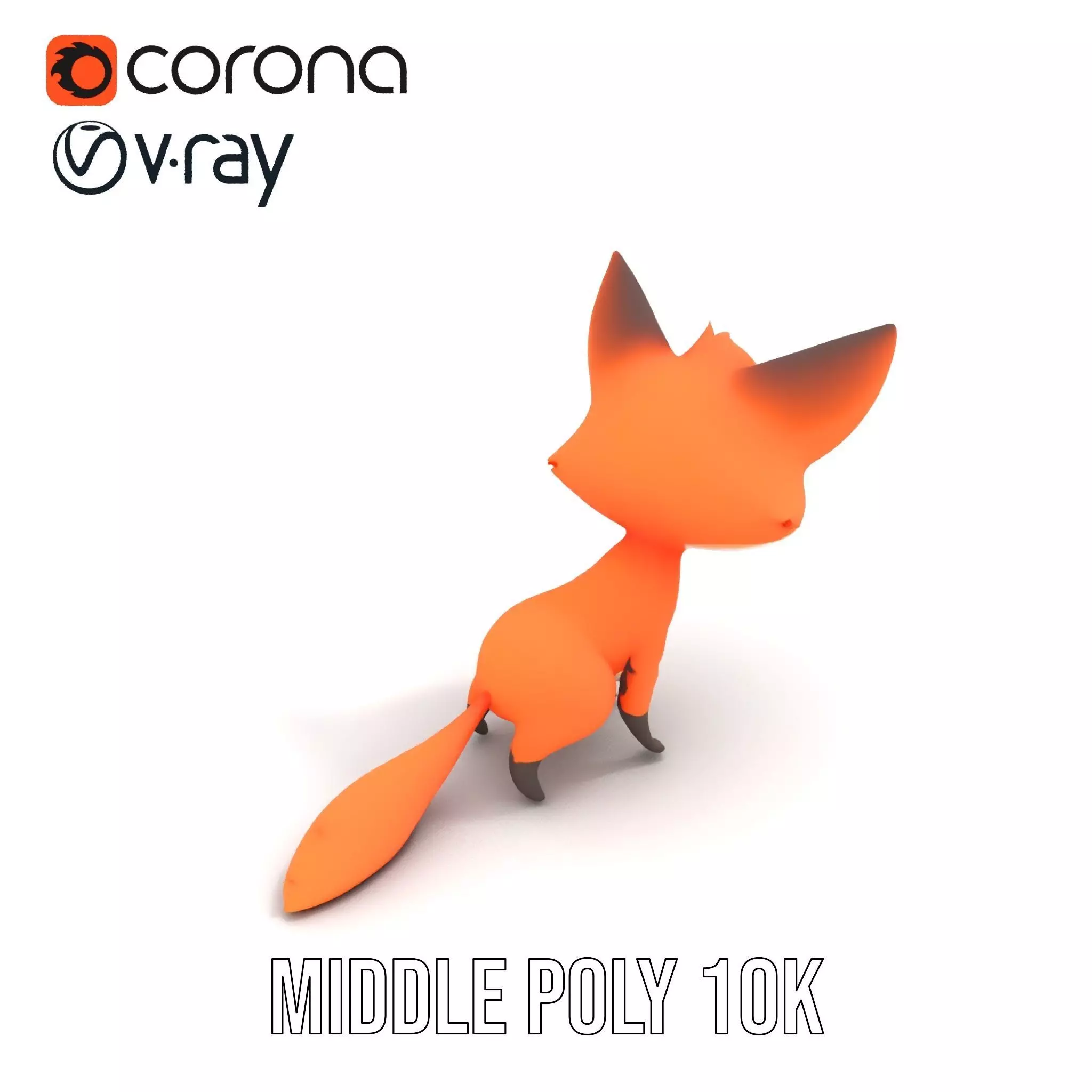 Charming Fox Cartoon model pack Low-poly 3D model_6