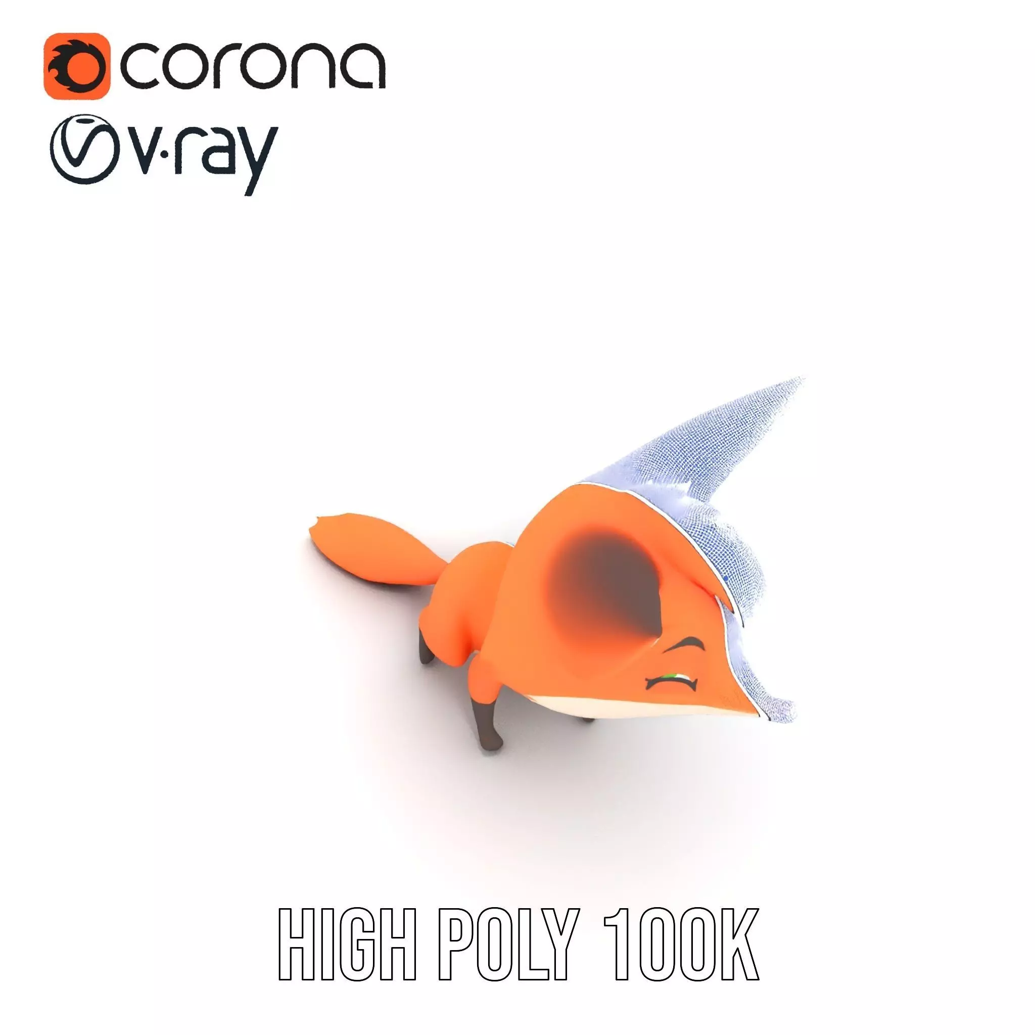 Charming Fox Cartoon model pack Low-poly 3D model_33