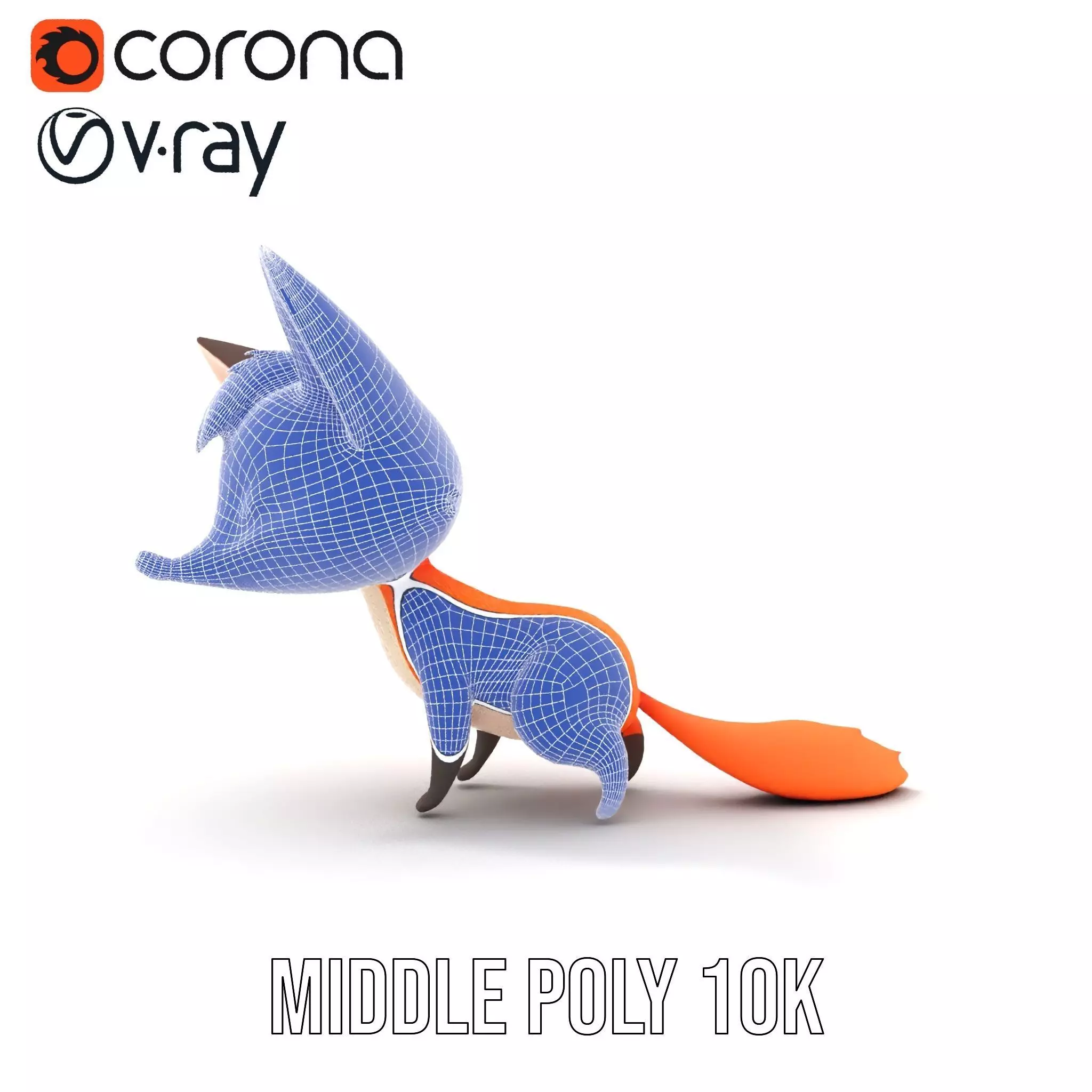 Charming Fox Cartoon model pack Low-poly 3D model_21