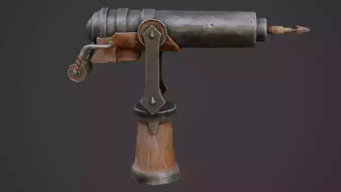 Stylized Harpoon Gun Game Ready