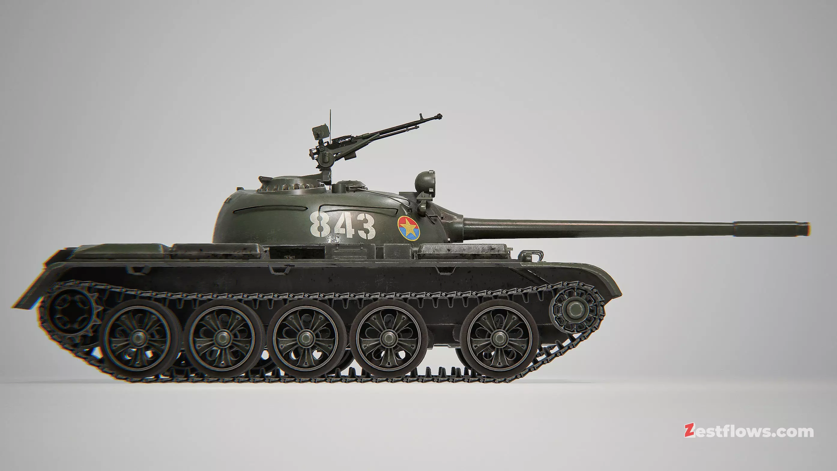 T-54 tank 3D model_4