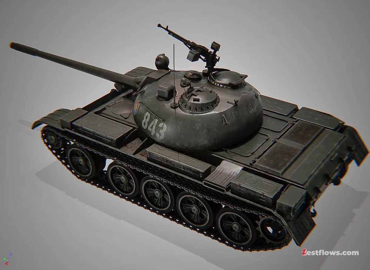 T-54 tank 3D model_10