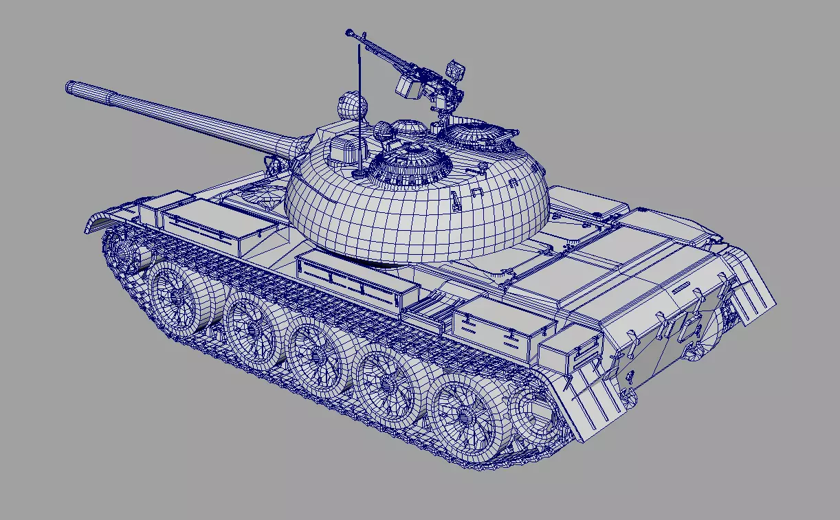 T-54 tank 3D model_11