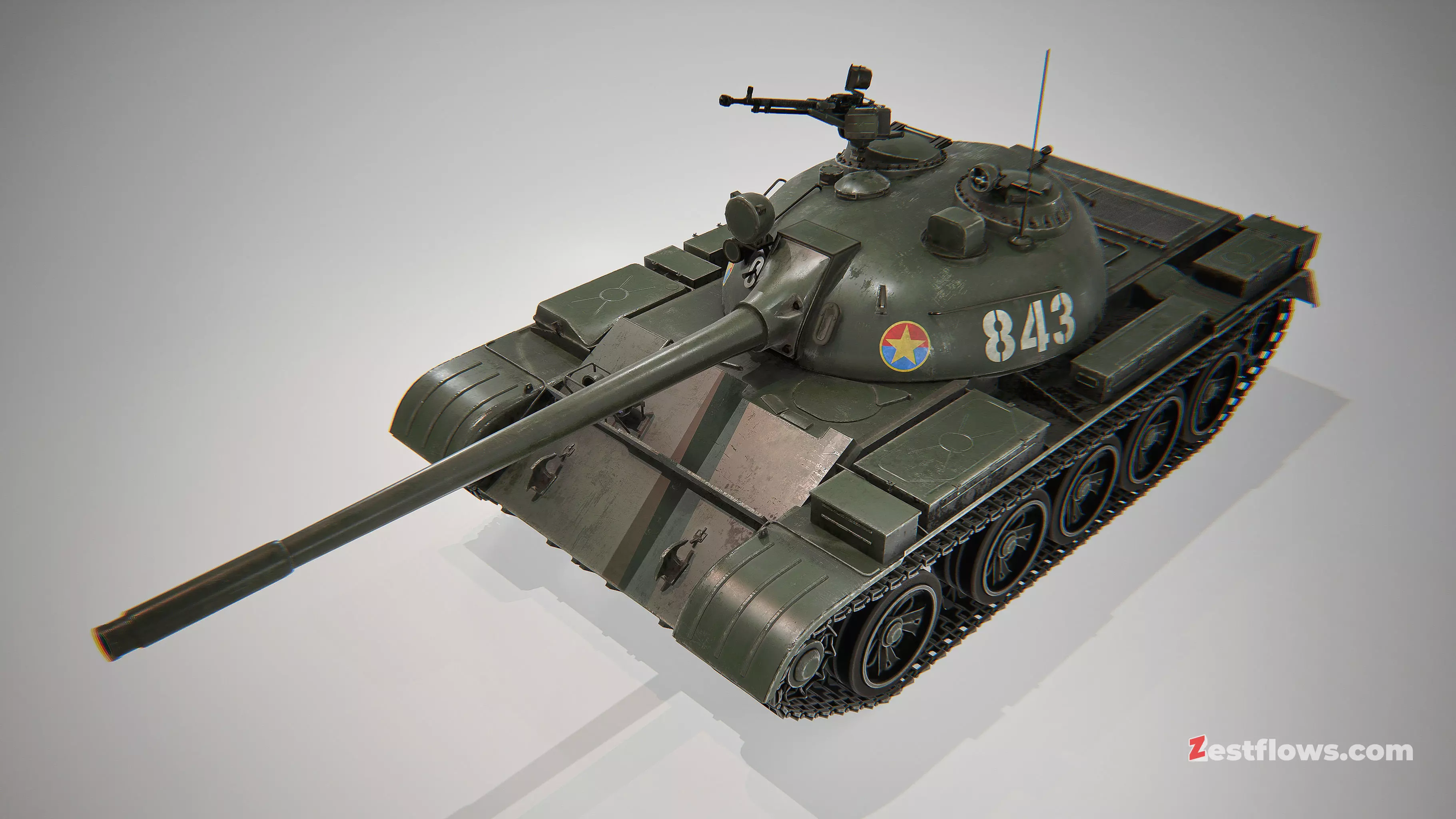 T-54 tank 3D model_7