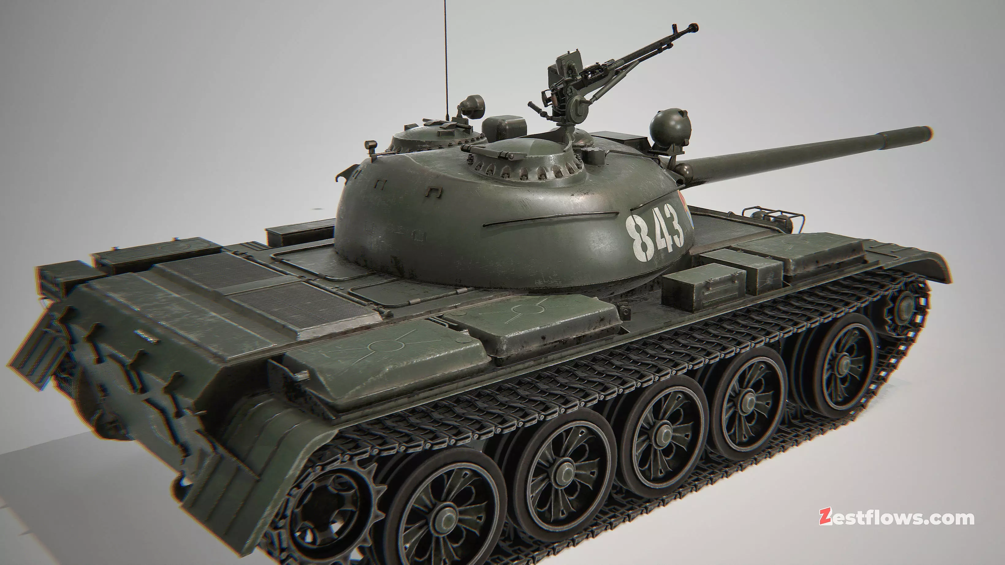 T-54 tank 3D model_6