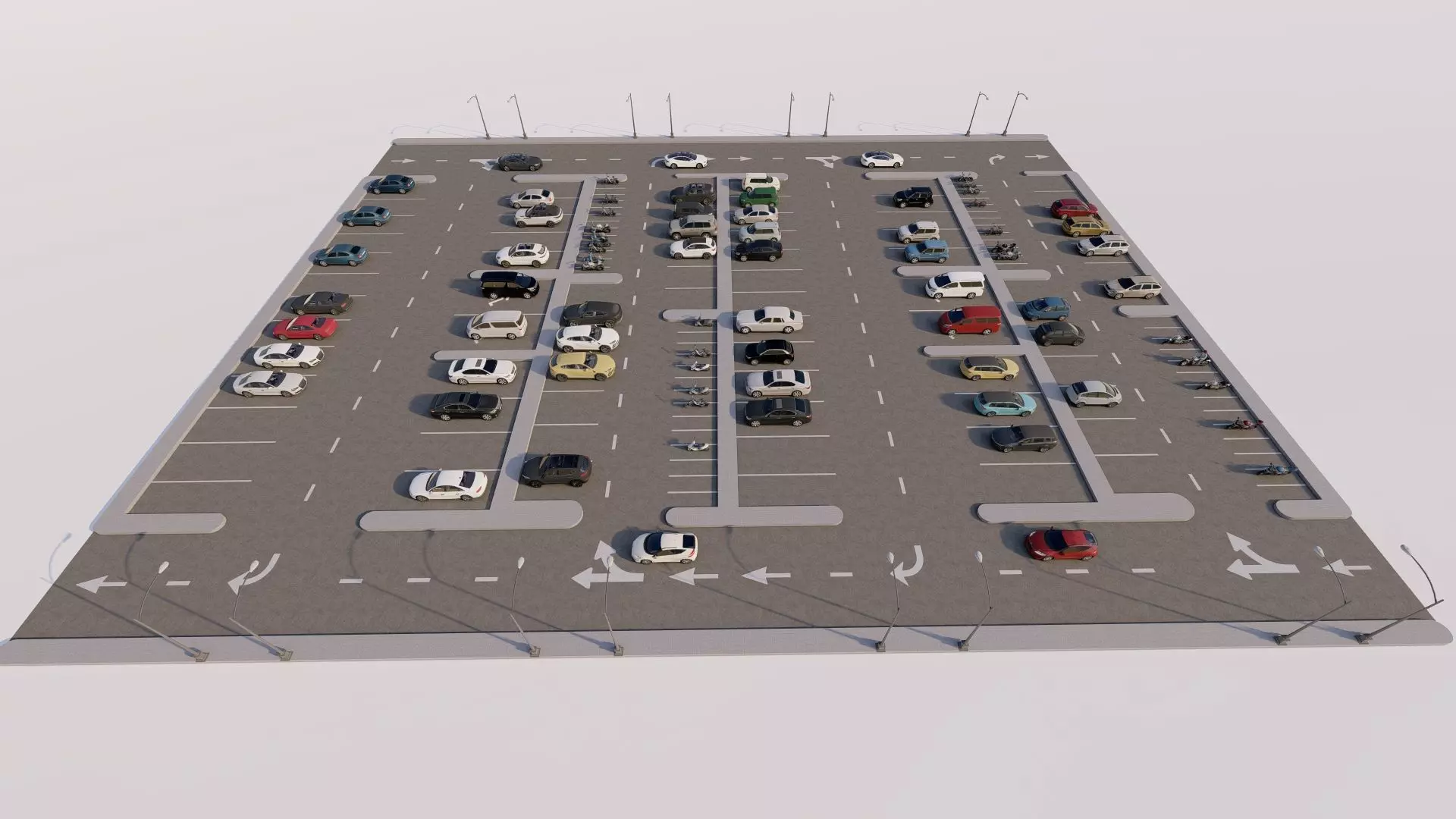 Parking-Parking Lot 3D model_9