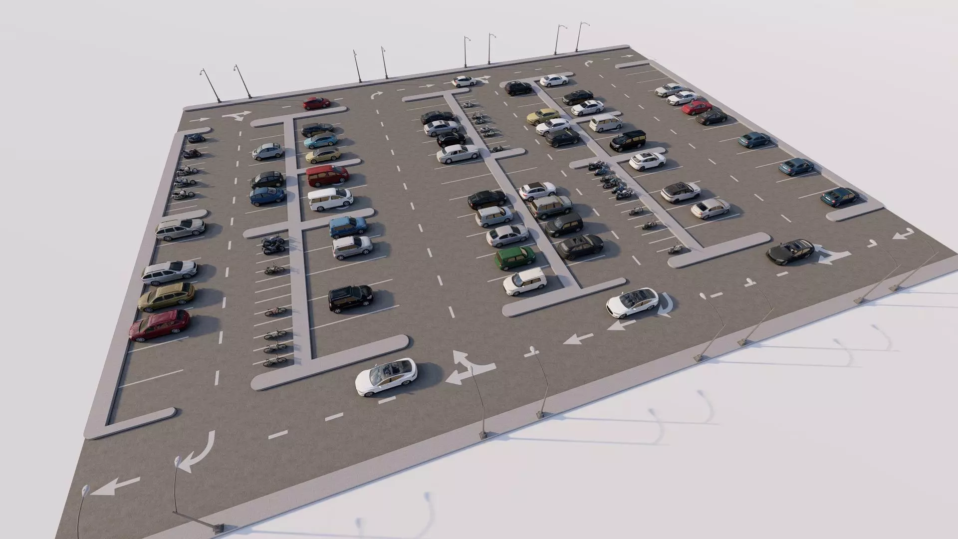 Parking-Parking Lot 3D model_7