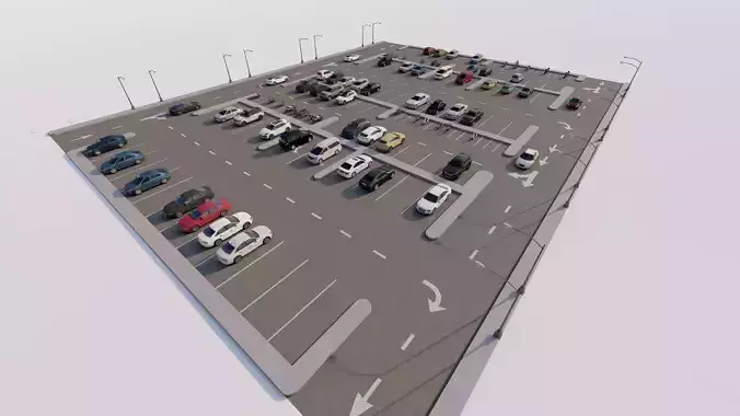 Parking-Parking Lot 3D model Parking-Parking Lot 3D model